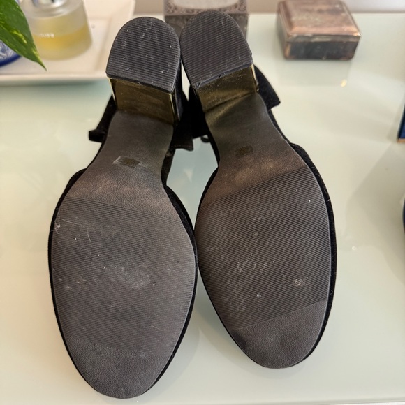 Lulus Laura Black Velvet Ankle Strap Heels - Picture 6 of 9